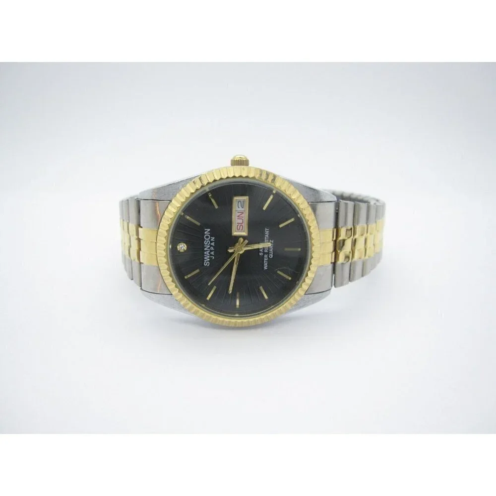 Men's‎ Swanson Presidental Quartz 5ATM WR Analog Dial Causal Round Watch (E921)